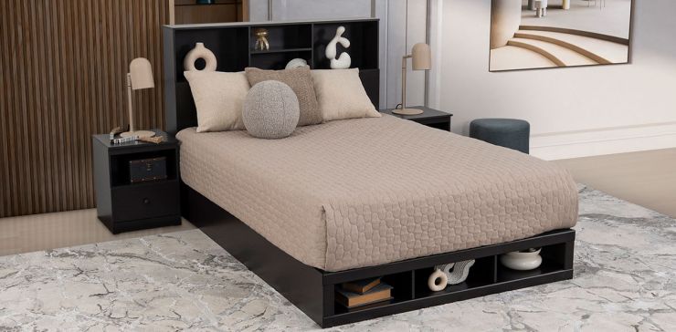 Cama Matrimonial Mateo Chocolate