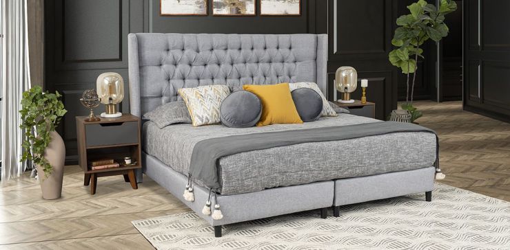 Cama King Size Estela Plata