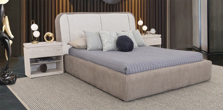 Cama Queen Size Enzo Beige