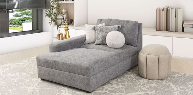 Sillón Largo Elite II Gris Claro
