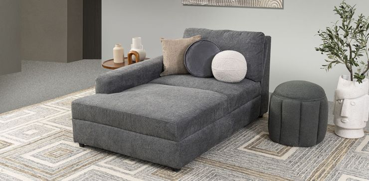 Sillón Largo Elite II Gris Charcoal