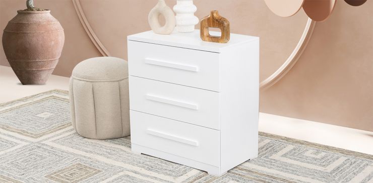Cómoda Zoe Life Blanco con 3 Cajones