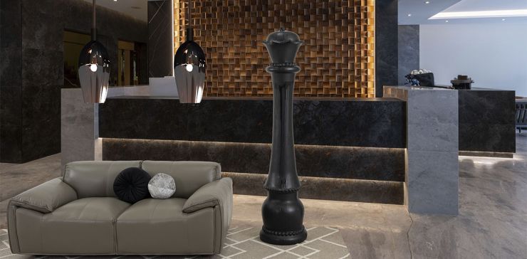 Escultura Reina Ajedrez Negro