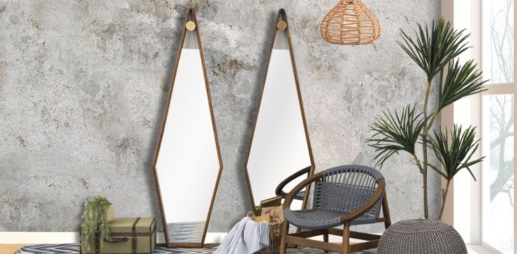 Espejo Decorativo Acre Díptico Parota