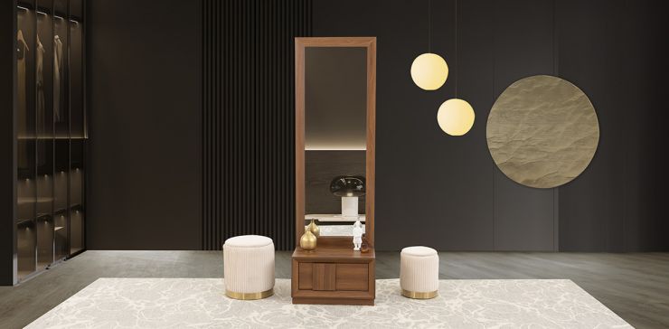 Espejo Vertical Con Cajón Atenas Parota 