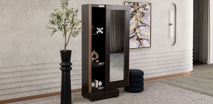 Espejo Vertical Antea Nogal