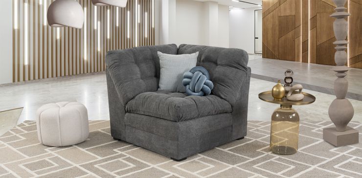 Sillón Esquinero Morrison New Gris
