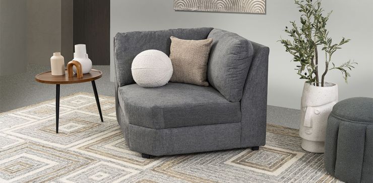 Sillón Esquinero Elite II Gris Charcoal 
