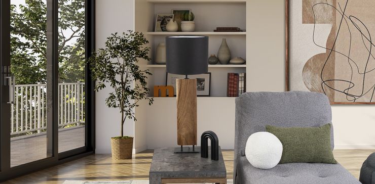 Lámpara De Mesa Tamara Negro