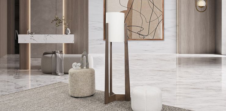 Lámpara de Piso Faro Beige