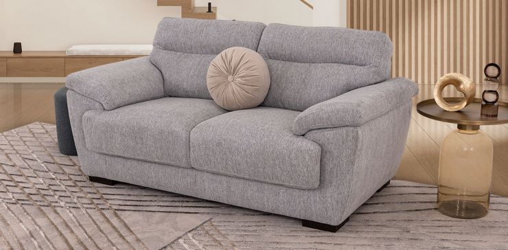 Sofá 2 Plazas Baldi Promo Gris (Boal)