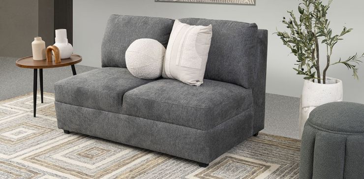 Sofá 2 Plazas Elite II Gris Charcoal 