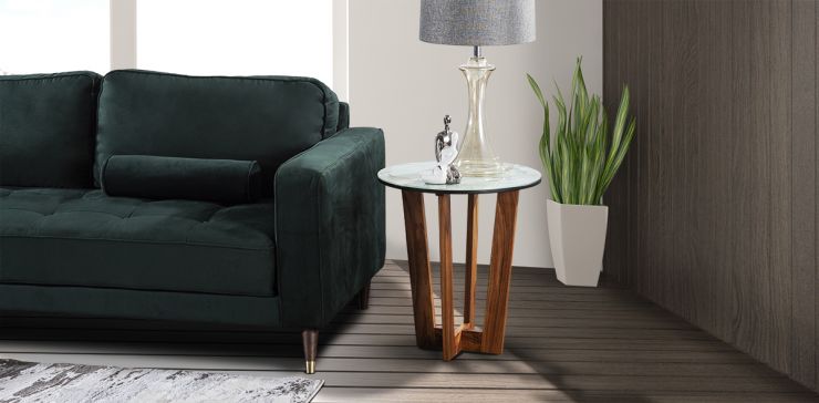 Mesa Lateral Owen Gris Cristal