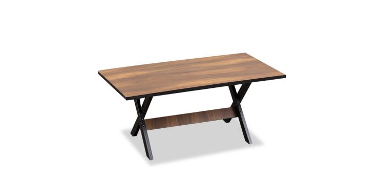 Mesa Comedor Rectangular Romeo Negro/Parota 