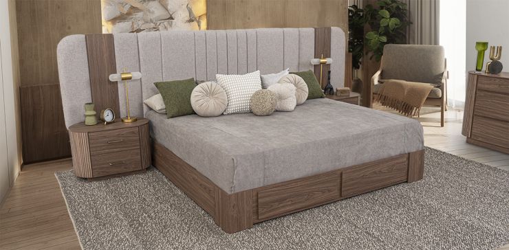 Recámara King Size Padma CL Café 3 Piezas