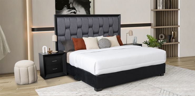 Recámara King Size Chicago Gray 3 Piezas