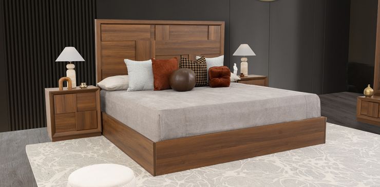 Recámara King Size Atenas Parota 3 Pzs