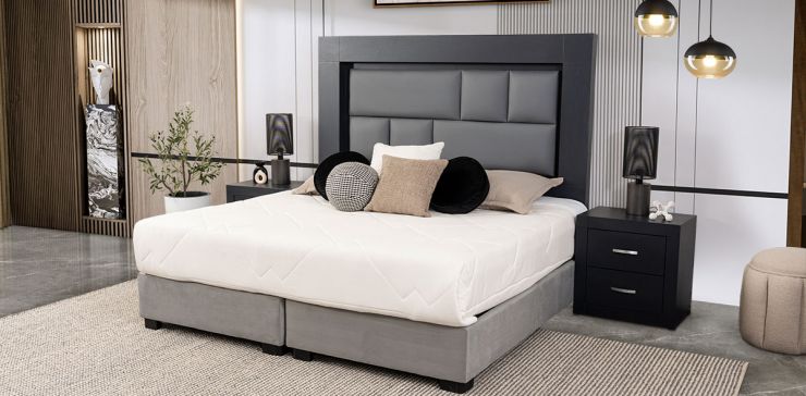 Recámara King Size Bali Gris 3 Piezas