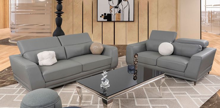 Sala Piel Lecce Gris