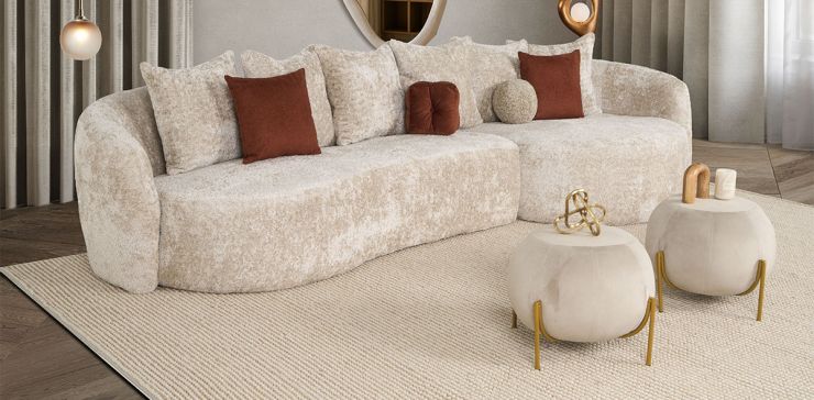 Sala En L Derecha Charlotte Beige