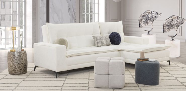 Sala En L Con Respaldo Abatible Derecha Jennifer Beige
