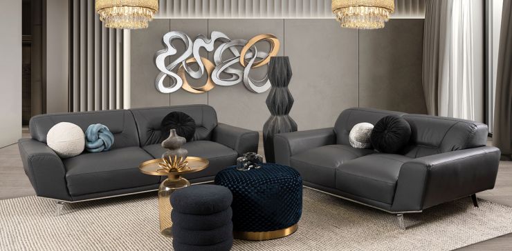 Sala Piel Ameno CL Gris (Boal)