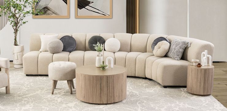 Sala Casa Anahí Taurus Beige 4 Piezas