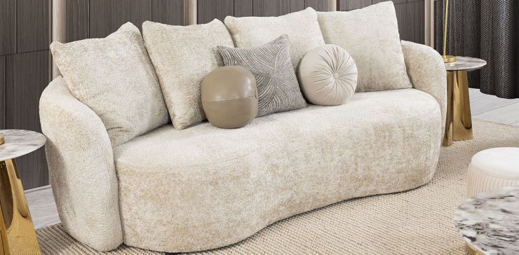 Sofá 3 Plazas Cornelia CL Beige