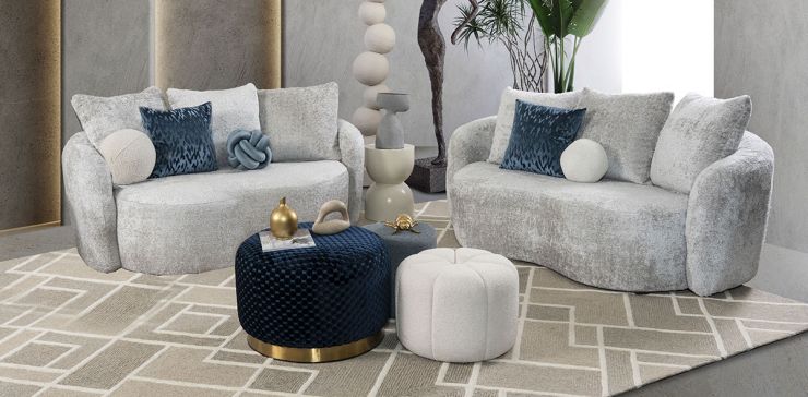 Sala Cornelia CL Gris 2 Piezas