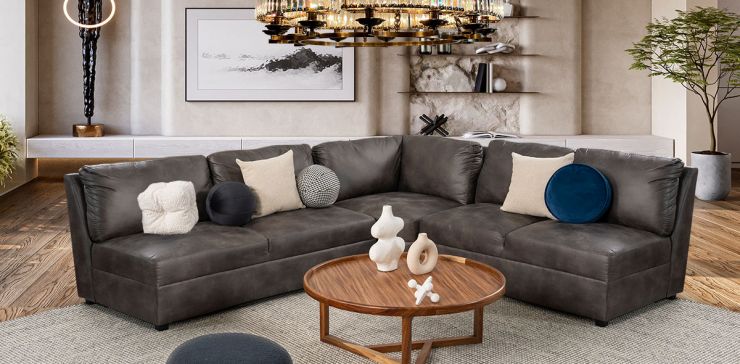 Sala Gea New Montana Gris 3 Piezas