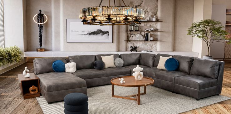 Sala Gea New Montana Gris 4 Piezas
