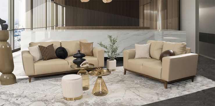 Sala Piel Littio Beige