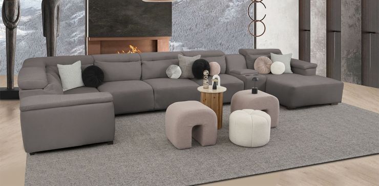 Sala Cloe CL Gris 6 Piezas