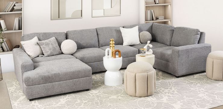 Sala Elite II Gris Claro 4 Piezas  