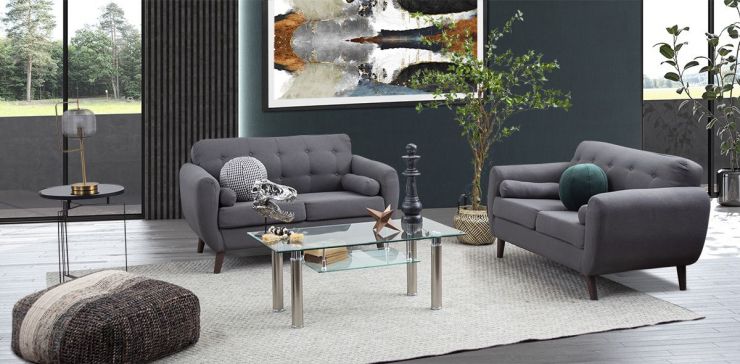 Sala Monet Charcoal 2 Piezas 