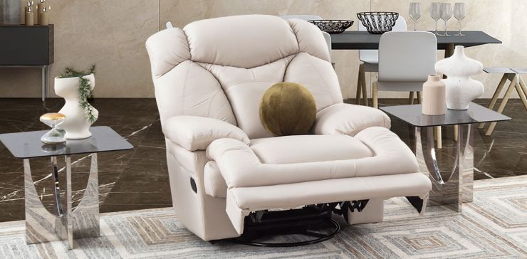 Sillón Reclinable con Sistema Giratorio Lake Beige