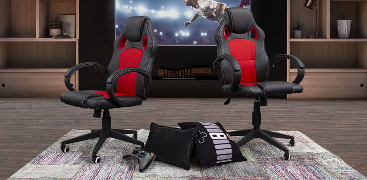Silla De Oficina Game Negro/Rojo