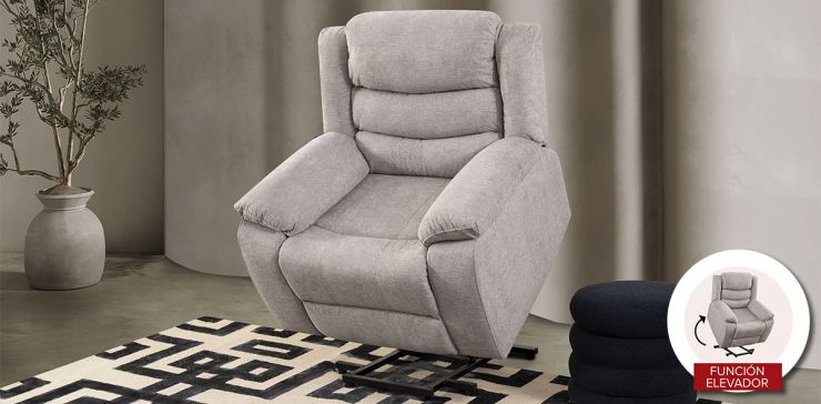 Sillón Reclinable Eléctrico Aruba Beige