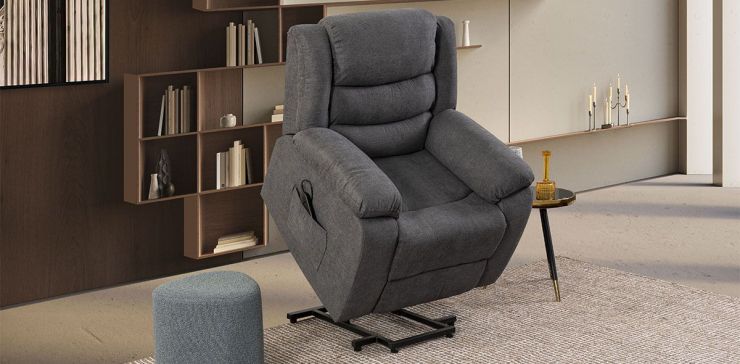 Sillón Reclinable Eléctrico Aruba Gris
