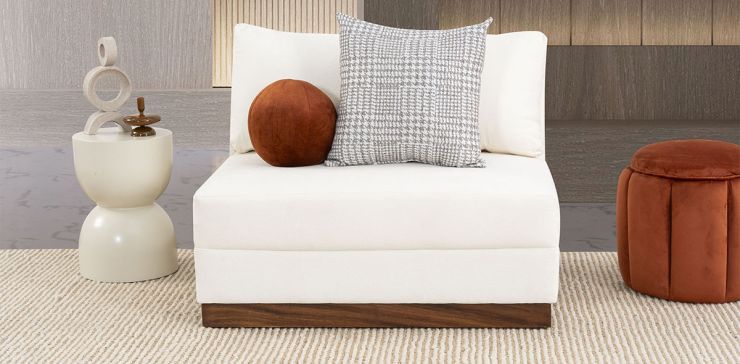 Sillón Sin Brazo Alice Blanco