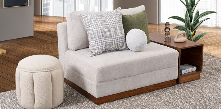 Sillón Sin Brazo Alice II Café