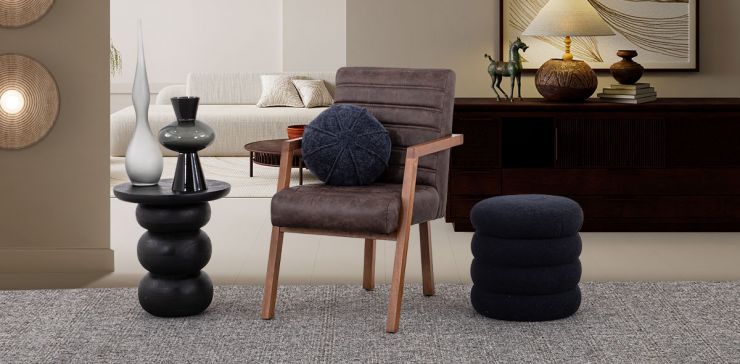 Sillón Ocasional Orissa Bonded Leather Taupe