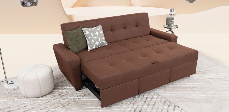 Sofá Cama con Cama Alta Irlanda V New Moka