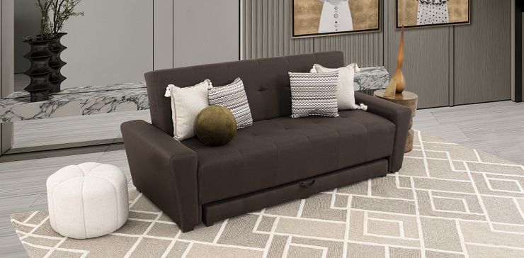 Sofá Cama con Cama Baja Irlanda New Chocolate