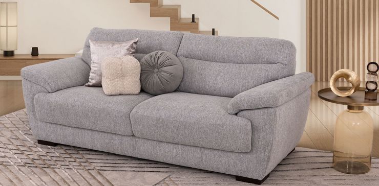 Sofá 3 Plazas Baldi Promo Gris (Boal)