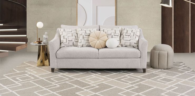 Sofá 3 Plazas Geovanna Beige