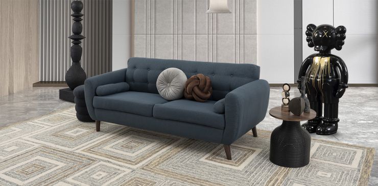 Sofá 3 Plazas Monet Navy