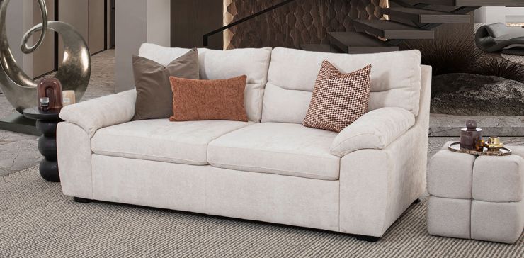 Sofá 3 Plazas Milos Blanco