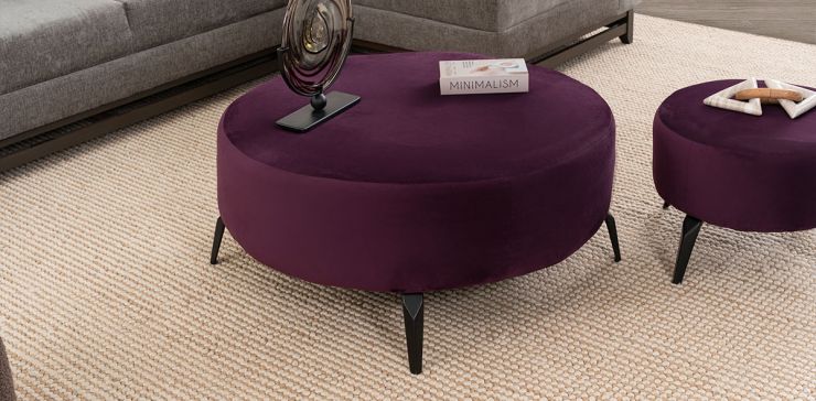  Taburete Bellavue Morado Grande