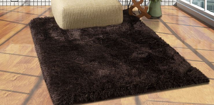 Tapete Decorativo Shaggy Choco de120x180